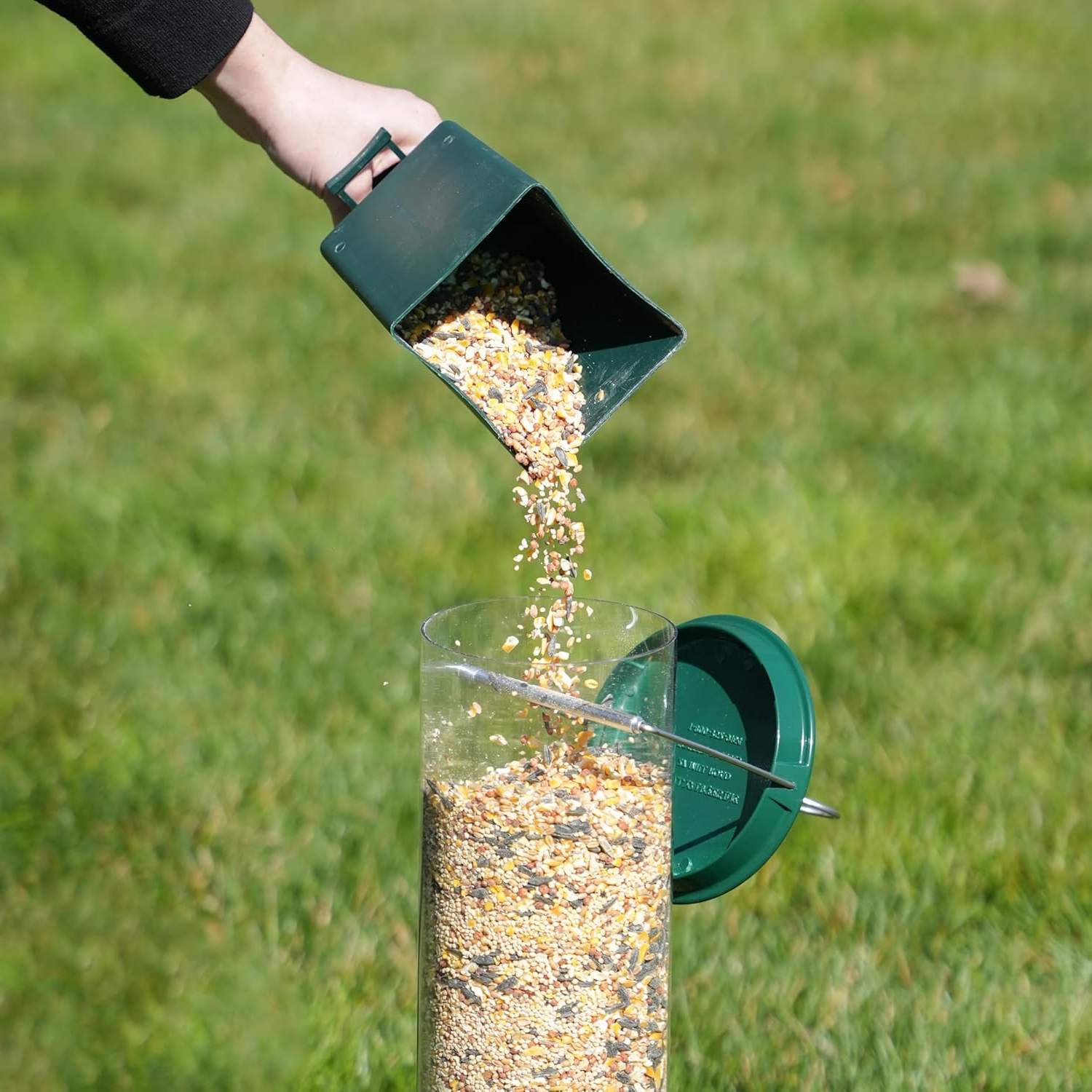 Squirrel Proof Bird Feeder Multiple Birds Durable Green Design - Image 3
