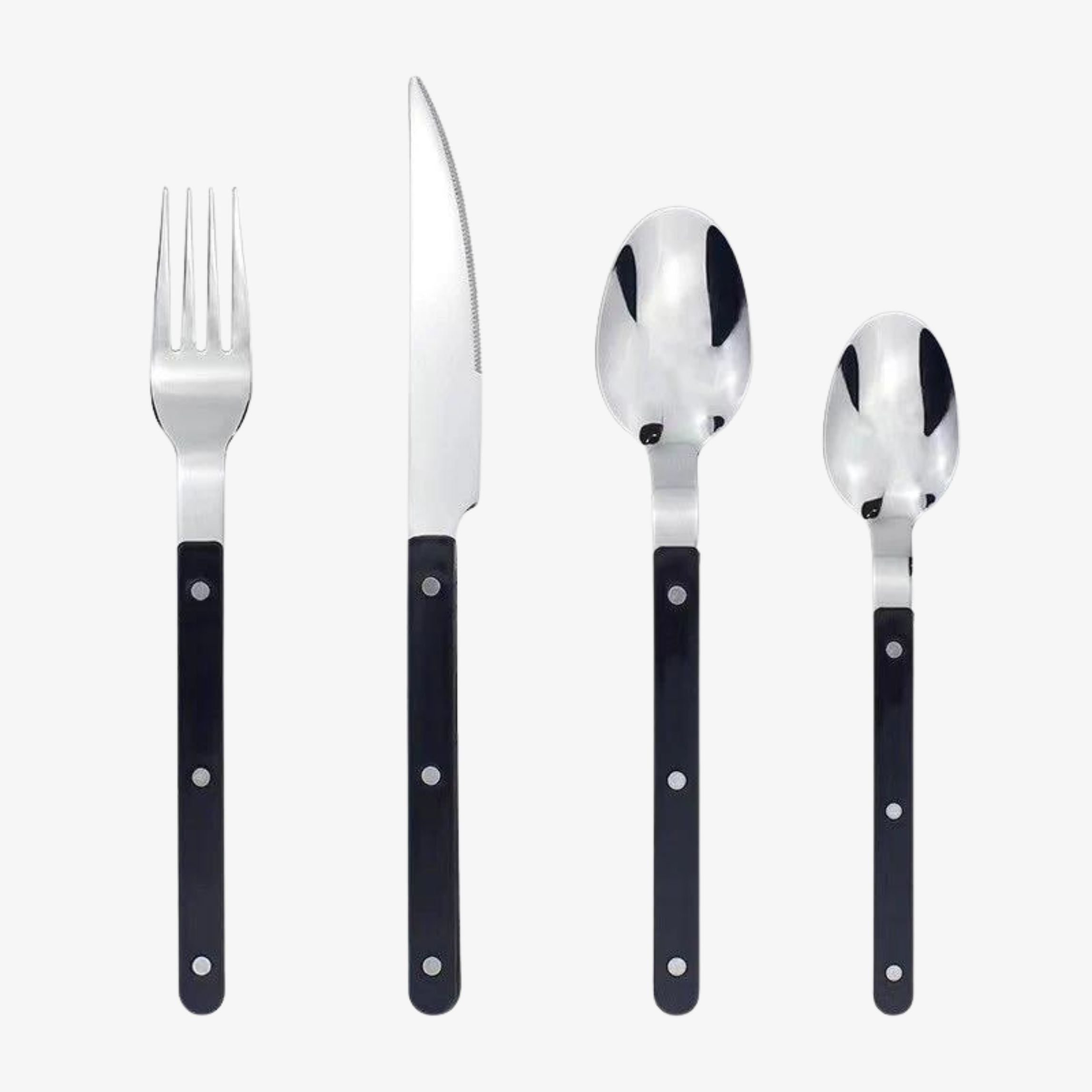Stainless Steel Cutlery Set Engraved Design 24 Pieces - Image 1