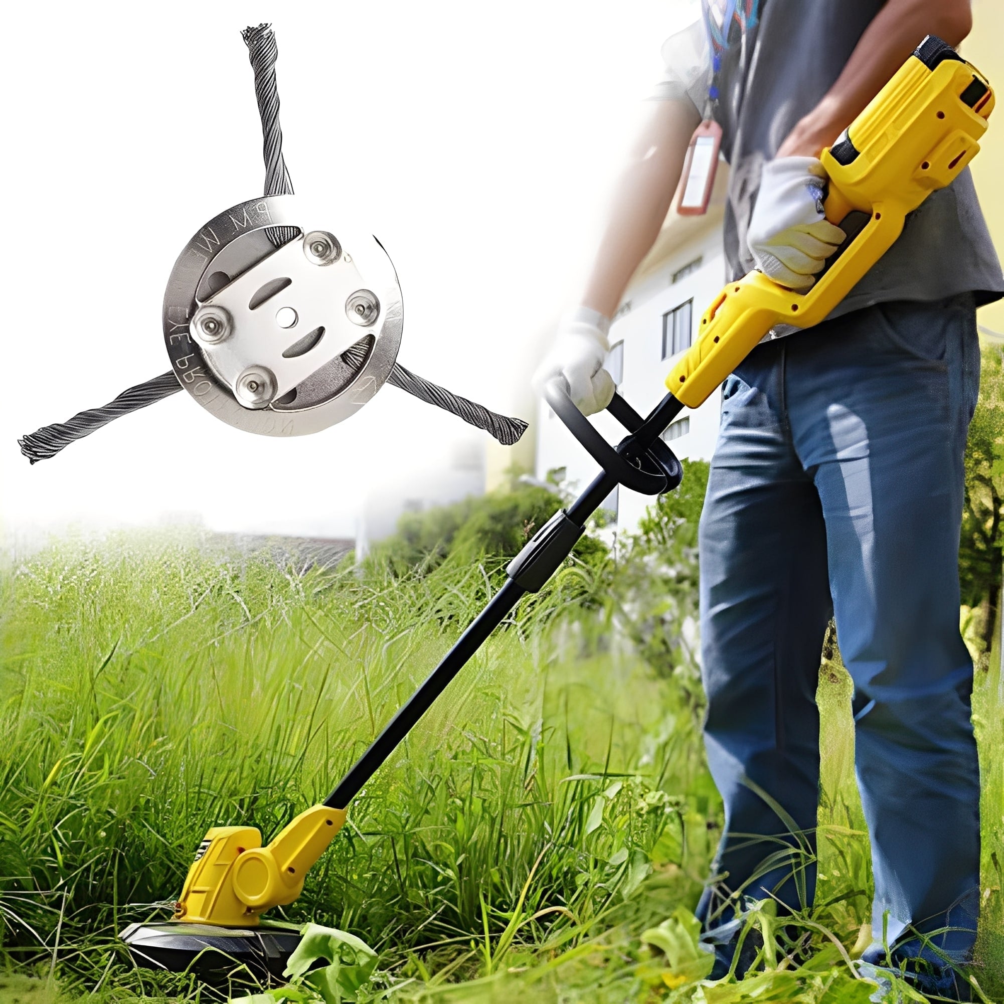 Steel Wire Trimmer Head Weed Removal and Cleaning Tasks - Image 5