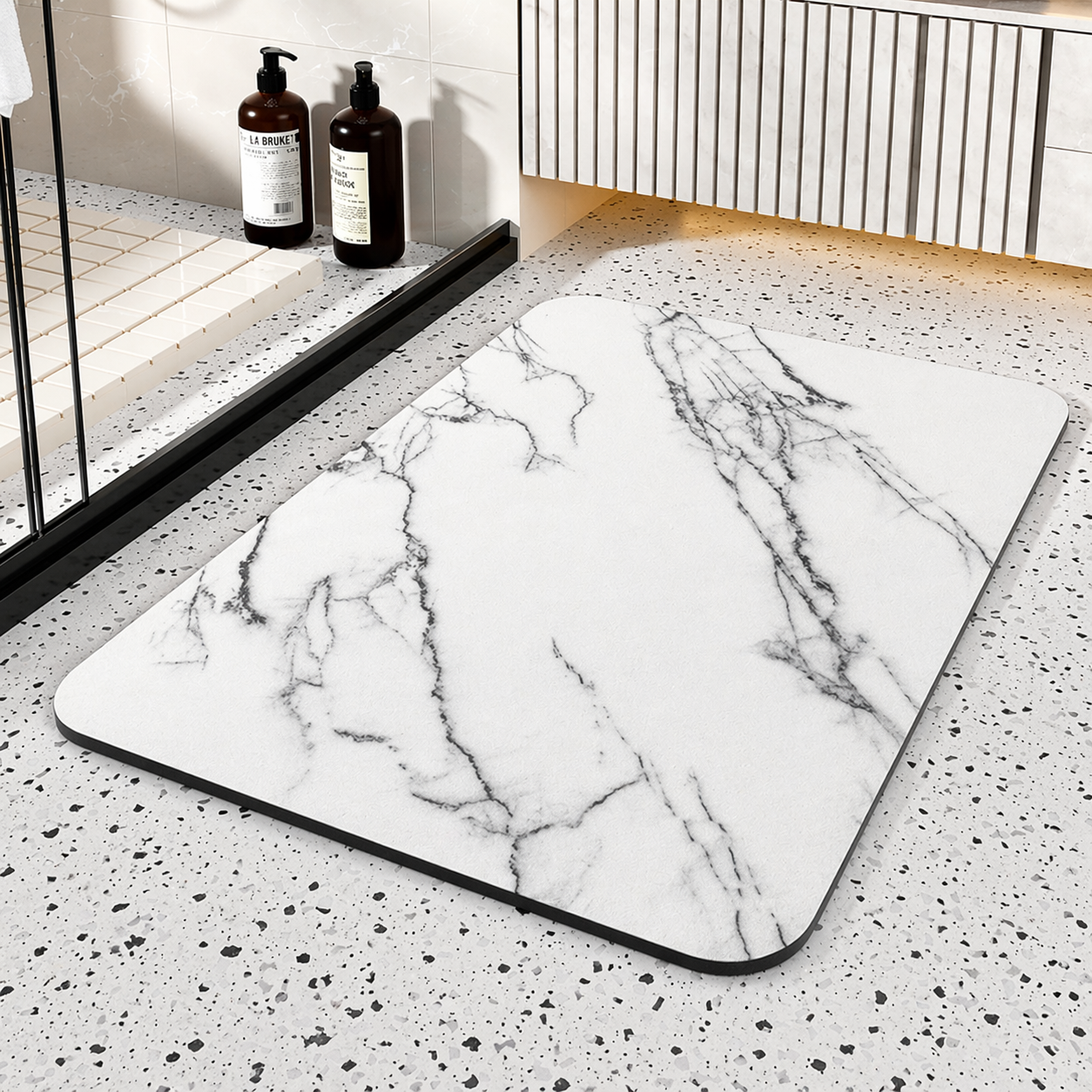 Stone Bathroom Mat Sets Non-Slip Quick Dry Design Bath Mat - Image 5