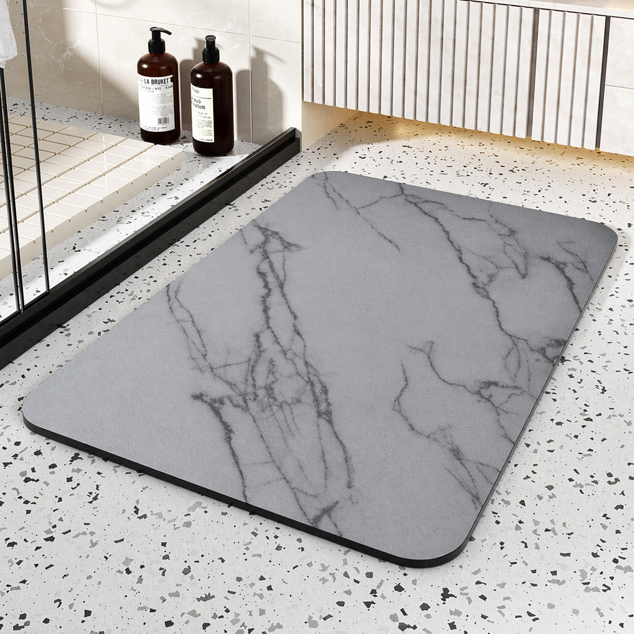 Stone Bathroom Mat Sets Non-Slip Quick Dry Design Bath Mat - Image 6