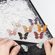 Stylish Butterfly Hair Clips Set Detachable Design and Pearl Accent - Image 14