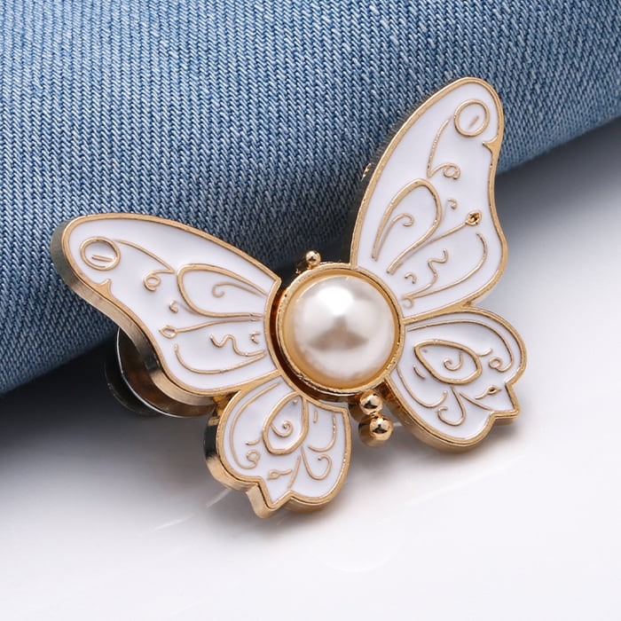 Stylish Butterfly Hair Clips Set Detachable Design and Pearl Accent - Image 2