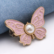 Stylish Butterfly Hair Clips Set Detachable Design and Pearl Accent - Image 3