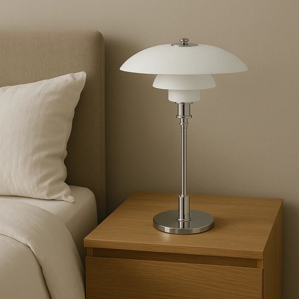 Table Lamp Glass Shade Modern Design Home or Office Use - Image 3