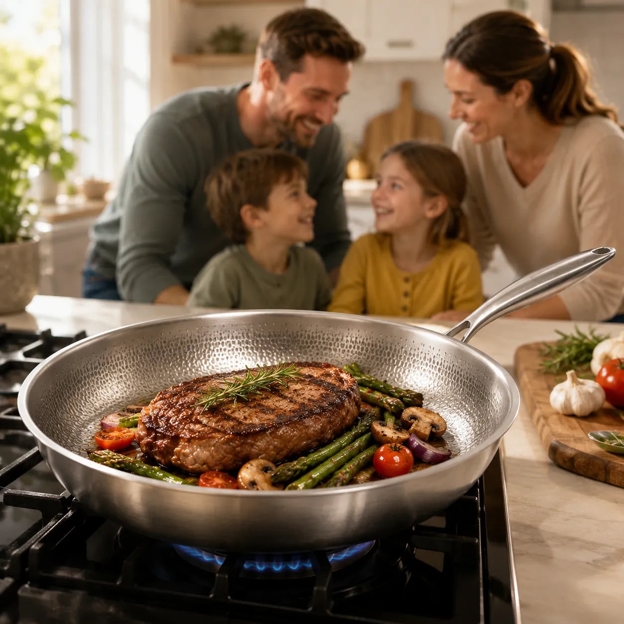 Titanium Frying Pan 30cm Non-Stick Pfas-Free Durable Cookware - Image 2