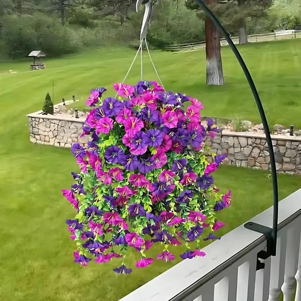 UV Resistant Artificial Hanging Flowers Outdoor Decor - Image 1
