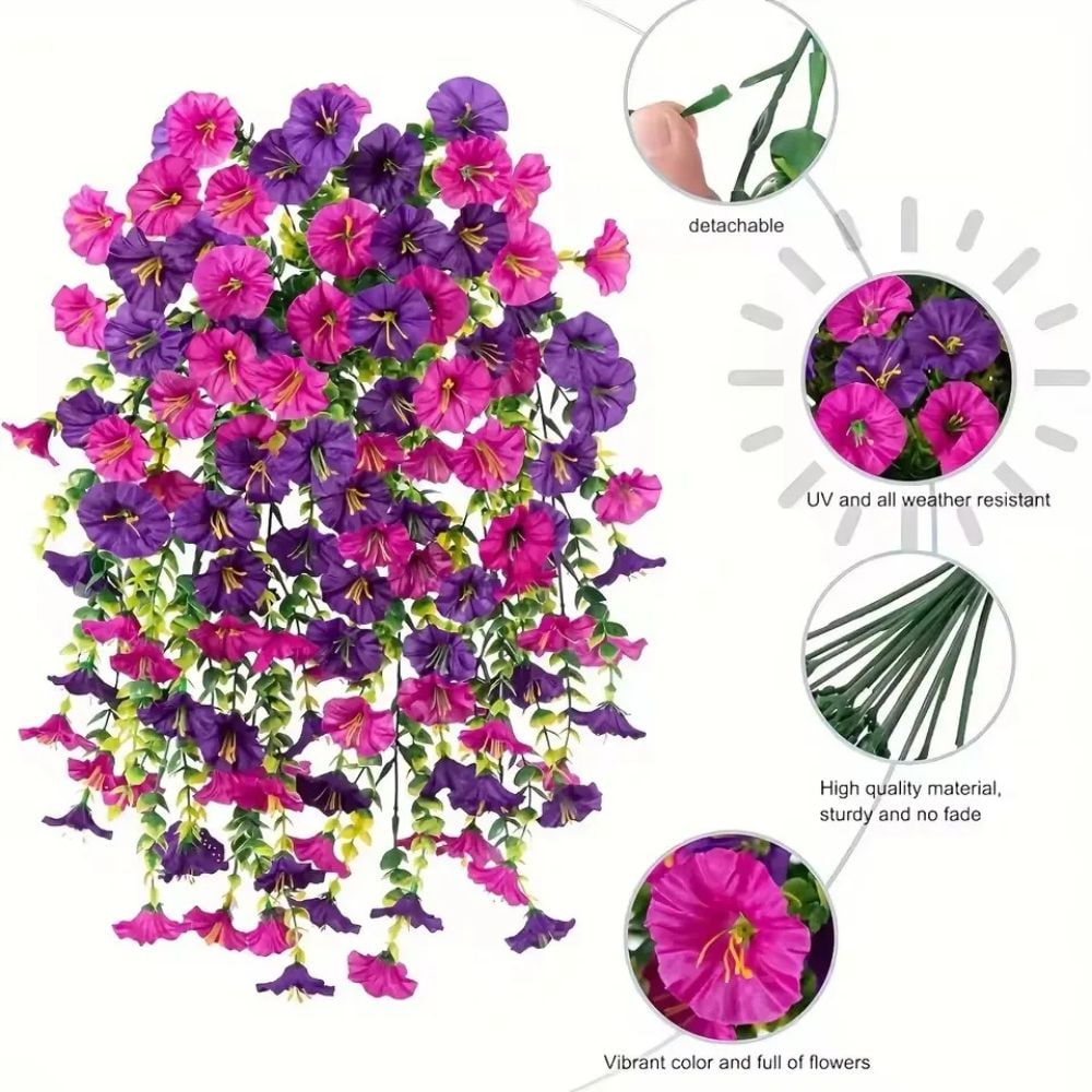 UV Resistant Artificial Hanging Flowers Outdoor Decor - Image 8