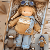 Waldorf Doll Handmade Soft Wool Toy Durable and Cozy - Image 1