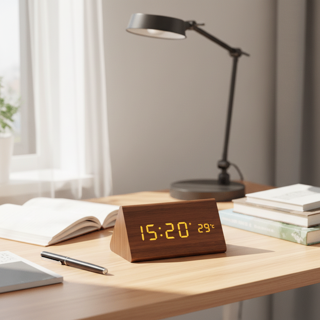 Wall Clock Digital LED Desk Clock Voice Control - Image 2