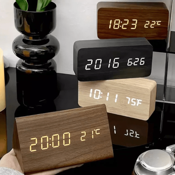 Wall Clock Digital LED Desk Clock Voice Control - Image 4