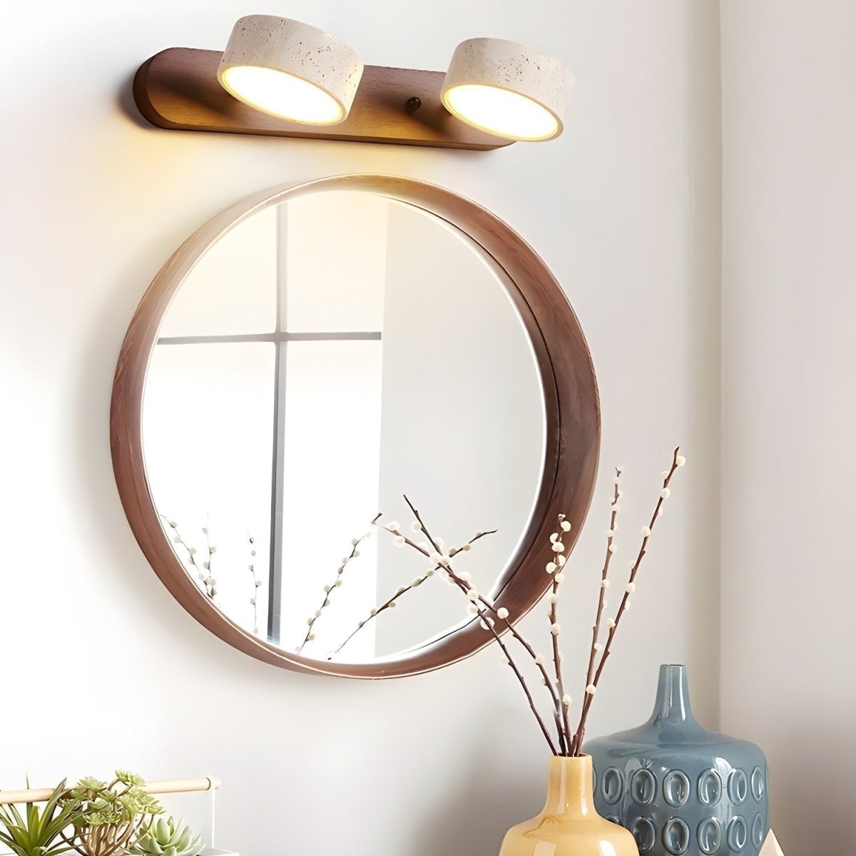 Wall Light Sconces Modern LED Travertine Indoor Luxury Lighting - Image 3