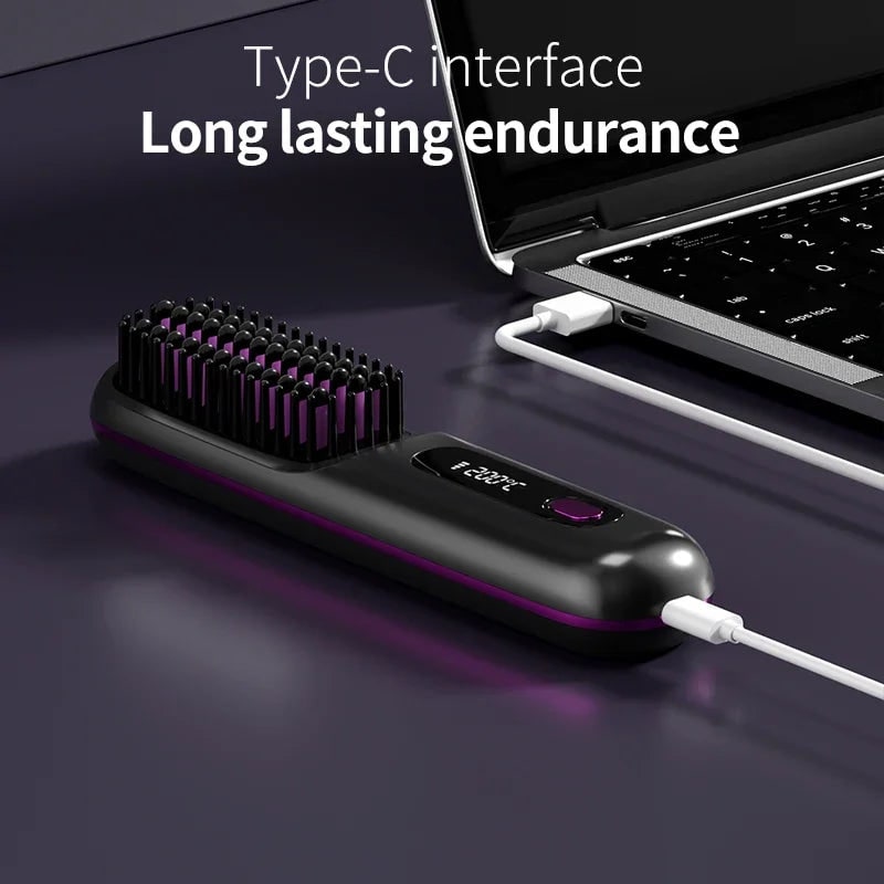 Wireless Hair Straightener Lcd Display & USB Charging Function - Image 2