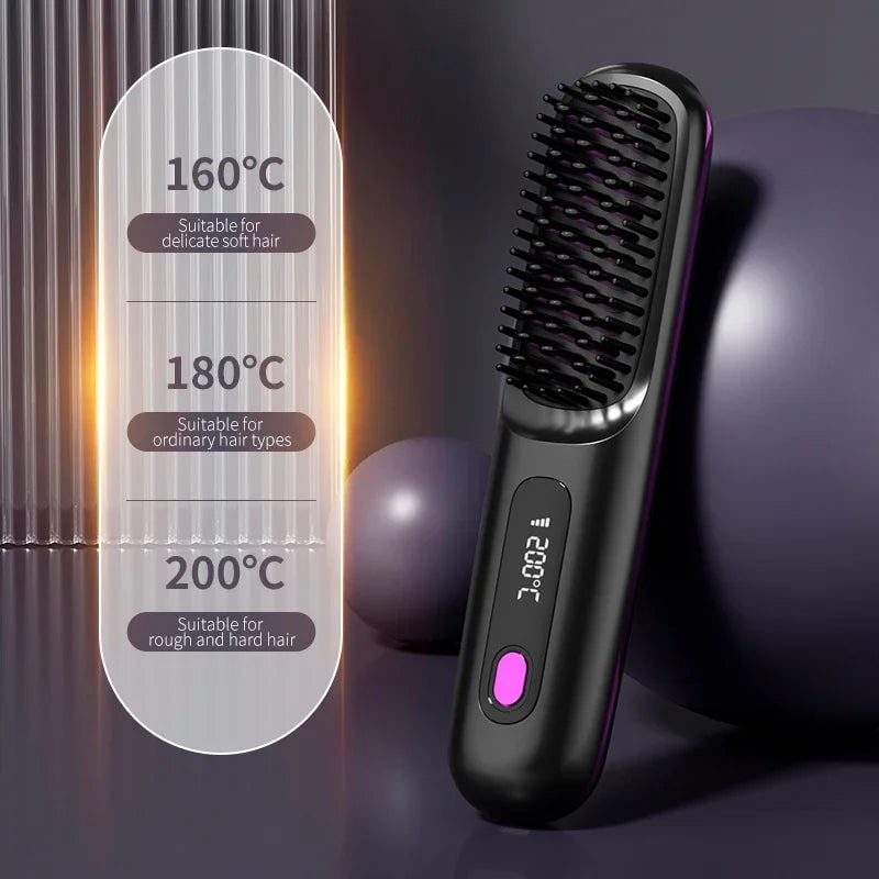 Wireless Hair Straightener Lcd Display & USB Charging Function - Image 5