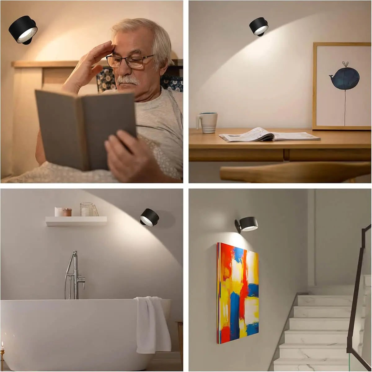 Wireless Scandinavian Wall Lamp Rechargeable Remote-Controlled Design - Image 1