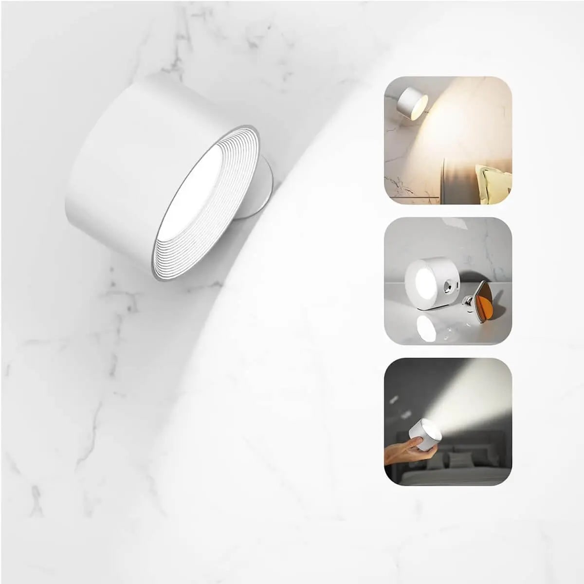 Wireless Scandinavian Wall Lamp Rechargeable Remote-Controlled Design - Image 2