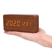 Wood Alarm Clock LED Display and Voice Control Functionality