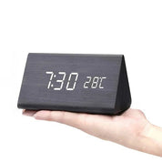 Wood Alarm Clock LED Display and Voice Control Functionality