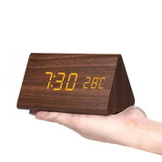 Wood Alarm Clock LED Display and Voice Control Functionality