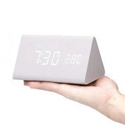 Wood Alarm Clock LED Display and Voice Control Functionality