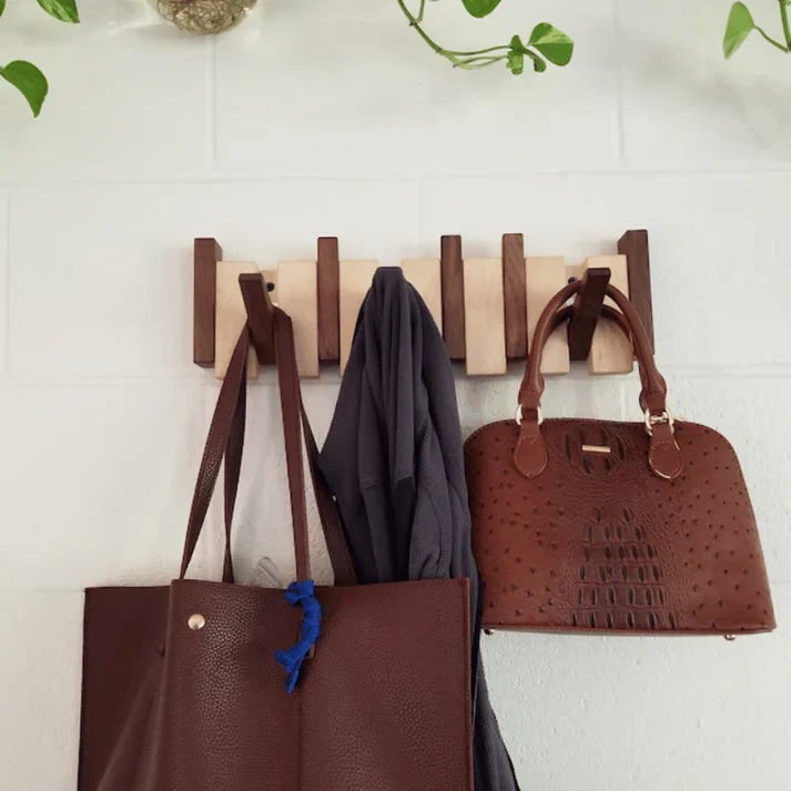 Wood Wall Hook Rack Elegant Home Organization Durable Design - Image 10