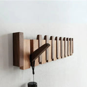 Wood Wall Hook Rack Elegant Home Organization Durable Design - Image 3
