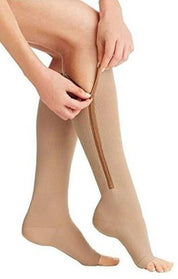 Zippered Compression Socks Supportive Calf Sleeve Design - Image 1
