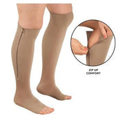 Zippered Compression Socks Supportive Calf Sleeve Design - Image 3
