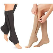 Zippered Compression Socks Supportive Calf Sleeve Design - Image 5